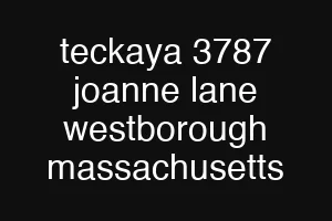 teckaya 3787 joanne lane westborough massachusetts